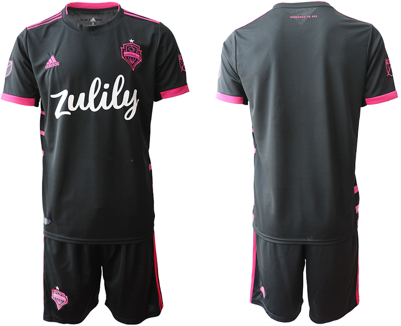 Men 2020-2021 club Seattle Sounders away blank black Soccer Jerseys->customized soccer jersey->Custom Jersey